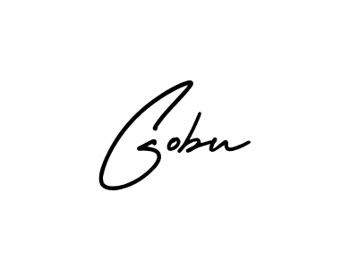 Use a signature maker to create a handwritten signature online. With this signature software, you can design (AmerikaSignatureDemo-Regular) your own signature for name Gobu. Gobu signature style 3 images and pictures png
