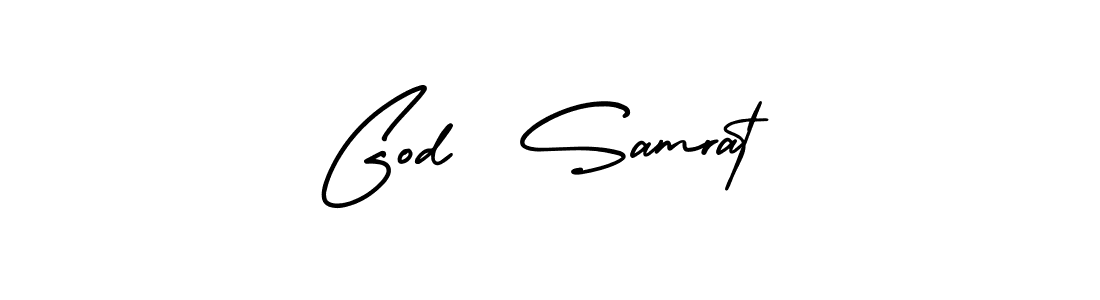 Design your own signature with our free online signature maker. With this signature software, you can create a handwritten (AmerikaSignatureDemo-Regular) signature for name God  Samrat. God  Samrat signature style 3 images and pictures png
