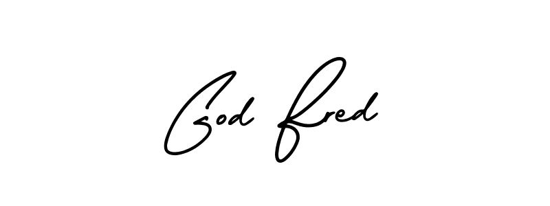 AmerikaSignatureDemo-Regular is a professional signature style that is perfect for those who want to add a touch of class to their signature. It is also a great choice for those who want to make their signature more unique. Get God Fred name to fancy signature for free. God Fred signature style 3 images and pictures png