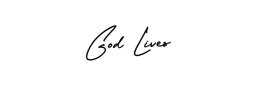 It looks lik you need a new signature style for name God Lives. Design unique handwritten (AmerikaSignatureDemo-Regular) signature with our free signature maker in just a few clicks. God Lives signature style 3 images and pictures png