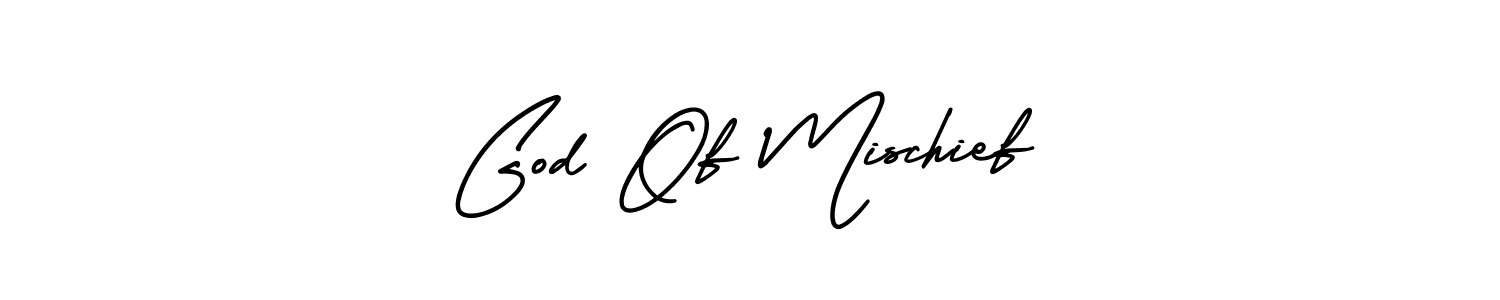 Also we have God Of Mischief name is the best signature style. Create professional handwritten signature collection using AmerikaSignatureDemo-Regular autograph style. God Of Mischief signature style 3 images and pictures png