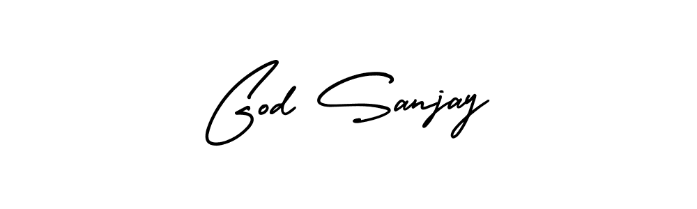 Create a beautiful signature design for name God Sanjay. With this signature (AmerikaSignatureDemo-Regular) fonts, you can make a handwritten signature for free. God Sanjay signature style 3 images and pictures png