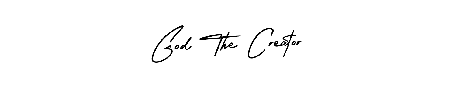 The best way (AmerikaSignatureDemo-Regular) to make a short signature is to pick only two or three words in your name. The name God The Creator include a total of six letters. For converting this name. God The Creator signature style 3 images and pictures png