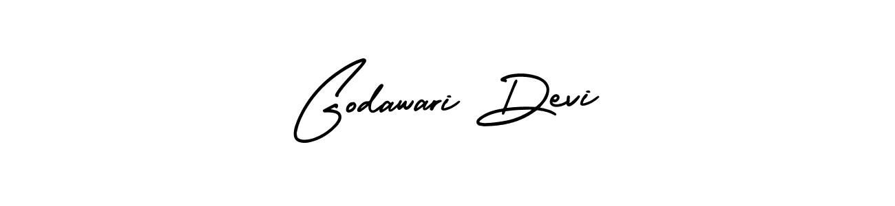 The best way (AmerikaSignatureDemo-Regular) to make a short signature is to pick only two or three words in your name. The name Godawari Devi include a total of six letters. For converting this name. Godawari Devi signature style 3 images and pictures png