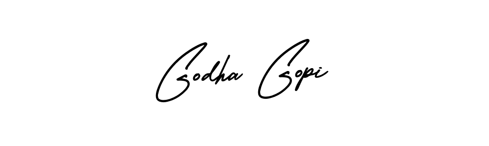 It looks lik you need a new signature style for name Godha Gopi. Design unique handwritten (AmerikaSignatureDemo-Regular) signature with our free signature maker in just a few clicks. Godha Gopi signature style 3 images and pictures png