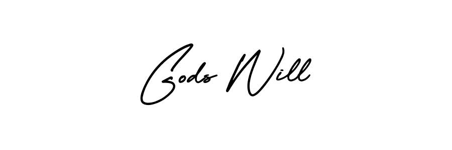 How to make Gods Will name signature. Use AmerikaSignatureDemo-Regular style for creating short signs online. This is the latest handwritten sign. Gods Will signature style 3 images and pictures png