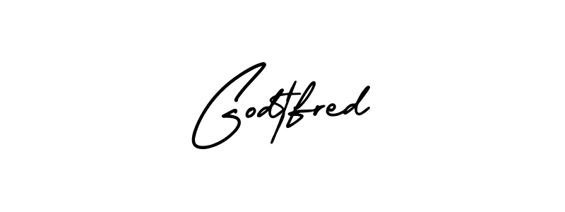 How to make Godtfred signature? AmerikaSignatureDemo-Regular is a professional autograph style. Create handwritten signature for Godtfred name. Godtfred signature style 3 images and pictures png