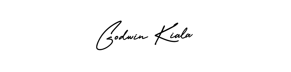 AmerikaSignatureDemo-Regular is a professional signature style that is perfect for those who want to add a touch of class to their signature. It is also a great choice for those who want to make their signature more unique. Get Godwin Kiala name to fancy signature for free. Godwin Kiala signature style 3 images and pictures png