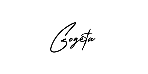 The best way (AmerikaSignatureDemo-Regular) to make a short signature is to pick only two or three words in your name. The name Gogeta include a total of six letters. For converting this name. Gogeta signature style 3 images and pictures png