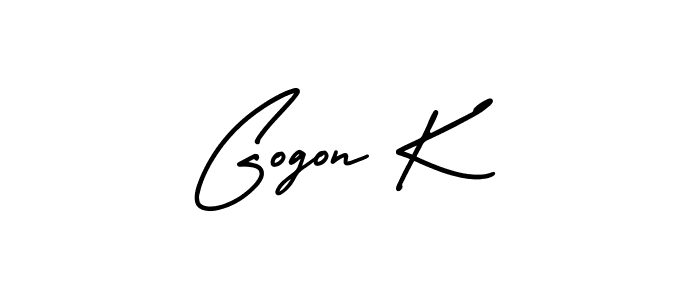 Create a beautiful signature design for name Gogon K. With this signature (AmerikaSignatureDemo-Regular) fonts, you can make a handwritten signature for free. Gogon K signature style 3 images and pictures png