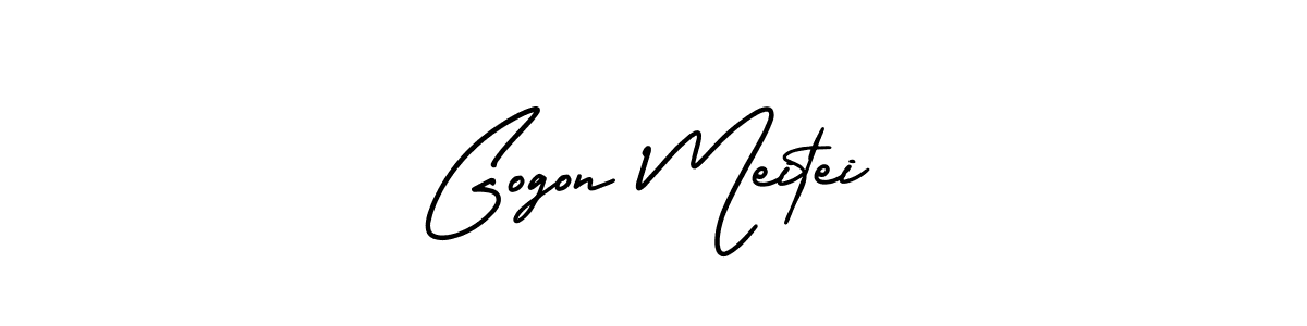 Also we have Gogon Meitei name is the best signature style. Create professional handwritten signature collection using AmerikaSignatureDemo-Regular autograph style. Gogon Meitei signature style 3 images and pictures png