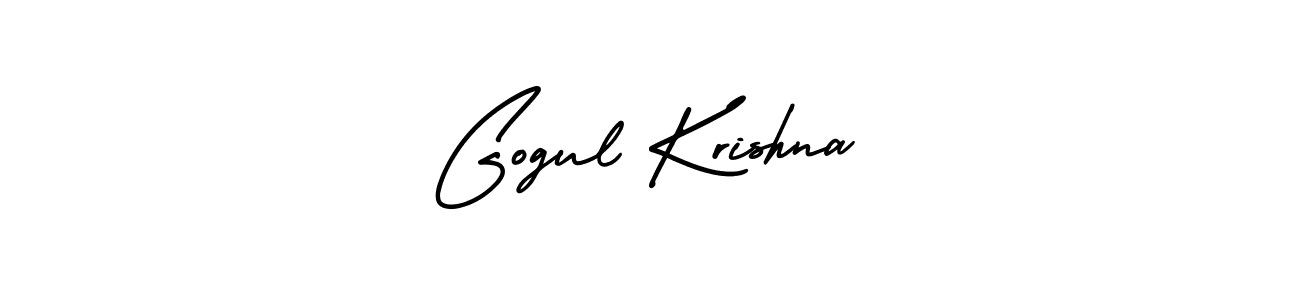 Use a signature maker to create a handwritten signature online. With this signature software, you can design (AmerikaSignatureDemo-Regular) your own signature for name Gogul Krishna. Gogul Krishna signature style 3 images and pictures png