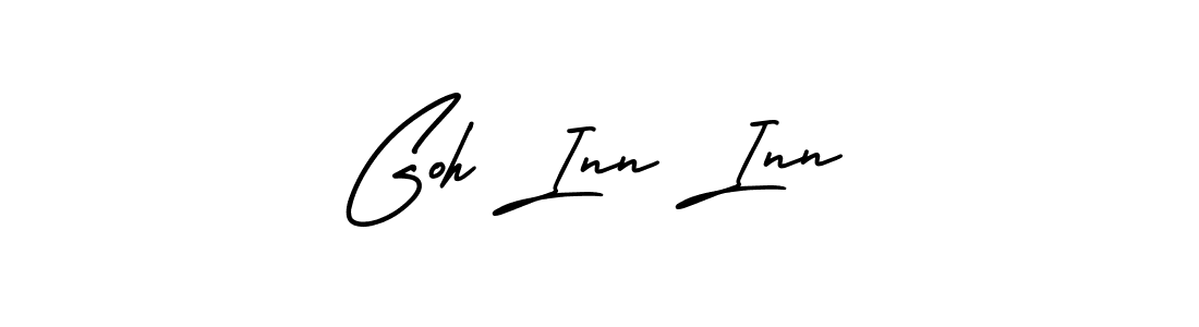 How to make Goh Inn Inn name signature. Use AmerikaSignatureDemo-Regular style for creating short signs online. This is the latest handwritten sign. Goh Inn Inn signature style 3 images and pictures png