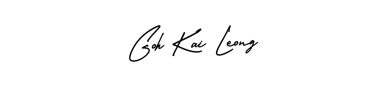 How to make Goh Kai Leong name signature. Use AmerikaSignatureDemo-Regular style for creating short signs online. This is the latest handwritten sign. Goh Kai Leong signature style 3 images and pictures png