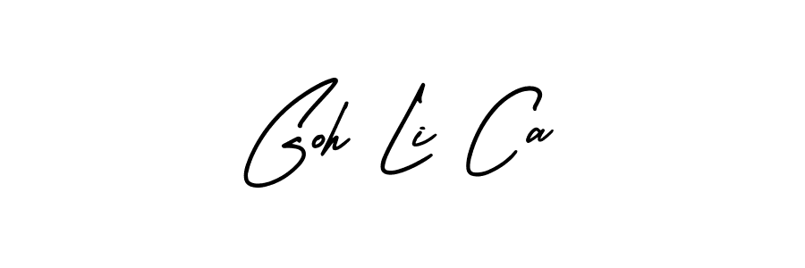 Create a beautiful signature design for name Goh Li Ca. With this signature (AmerikaSignatureDemo-Regular) fonts, you can make a handwritten signature for free. Goh Li Ca signature style 3 images and pictures png