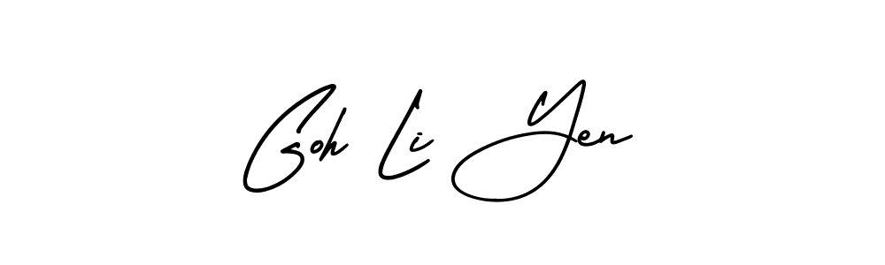 Goh Li Yen stylish signature style. Best Handwritten Sign (AmerikaSignatureDemo-Regular) for my name. Handwritten Signature Collection Ideas for my name Goh Li Yen. Goh Li Yen signature style 3 images and pictures png