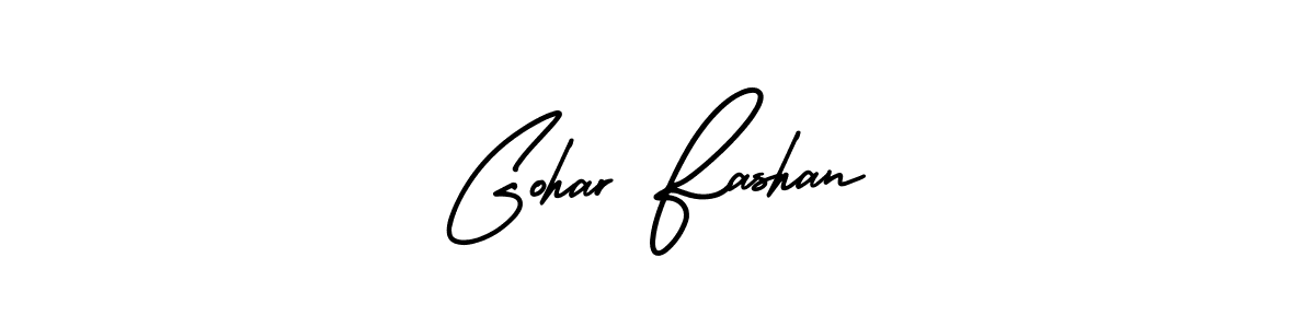 Make a beautiful signature design for name Gohar Fashan. With this signature (AmerikaSignatureDemo-Regular) style, you can create a handwritten signature for free. Gohar Fashan signature style 3 images and pictures png
