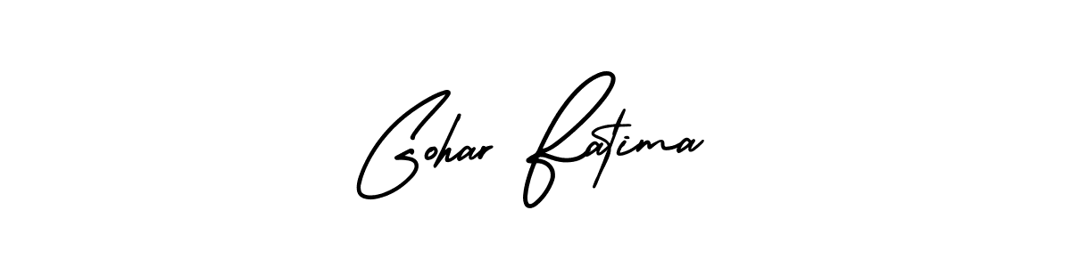 Design your own signature with our free online signature maker. With this signature software, you can create a handwritten (AmerikaSignatureDemo-Regular) signature for name Gohar Fatima. Gohar Fatima signature style 3 images and pictures png