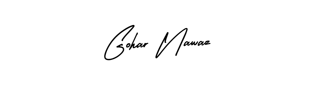 Make a beautiful signature design for name Gohar Nawaz. With this signature (AmerikaSignatureDemo-Regular) style, you can create a handwritten signature for free. Gohar Nawaz signature style 3 images and pictures png