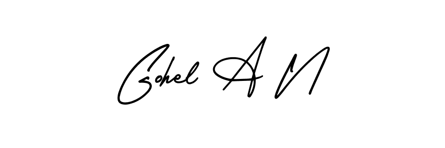 AmerikaSignatureDemo-Regular is a professional signature style that is perfect for those who want to add a touch of class to their signature. It is also a great choice for those who want to make their signature more unique. Get Gohel A N name to fancy signature for free. Gohel A N signature style 3 images and pictures png