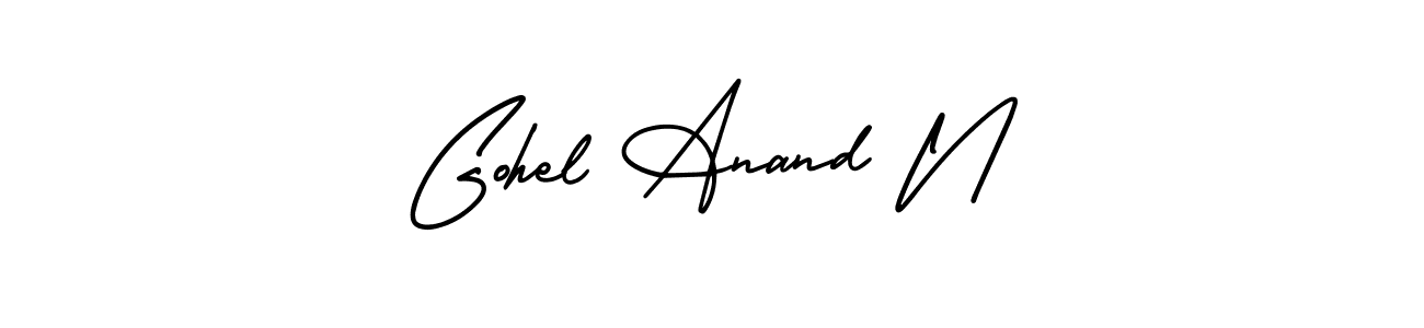 See photos of Gohel Anand N official signature by Spectra . Check more albums & portfolios. Read reviews & check more about AmerikaSignatureDemo-Regular font. Gohel Anand N signature style 3 images and pictures png