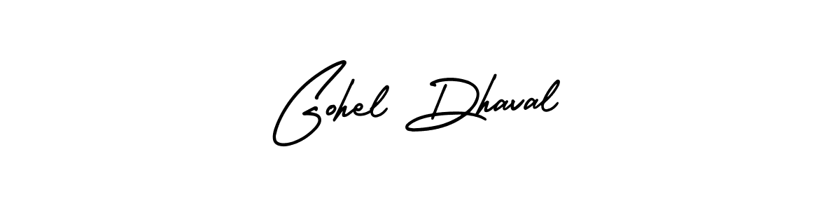 This is the best signature style for the Gohel Dhaval name. Also you like these signature font (AmerikaSignatureDemo-Regular). Mix name signature. Gohel Dhaval signature style 3 images and pictures png