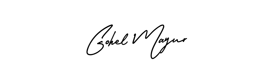 Use a signature maker to create a handwritten signature online. With this signature software, you can design (AmerikaSignatureDemo-Regular) your own signature for name Gohel Mayur. Gohel Mayur signature style 3 images and pictures png