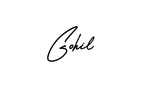 How to make Gohil name signature. Use AmerikaSignatureDemo-Regular style for creating short signs online. This is the latest handwritten sign. Gohil signature style 3 images and pictures png