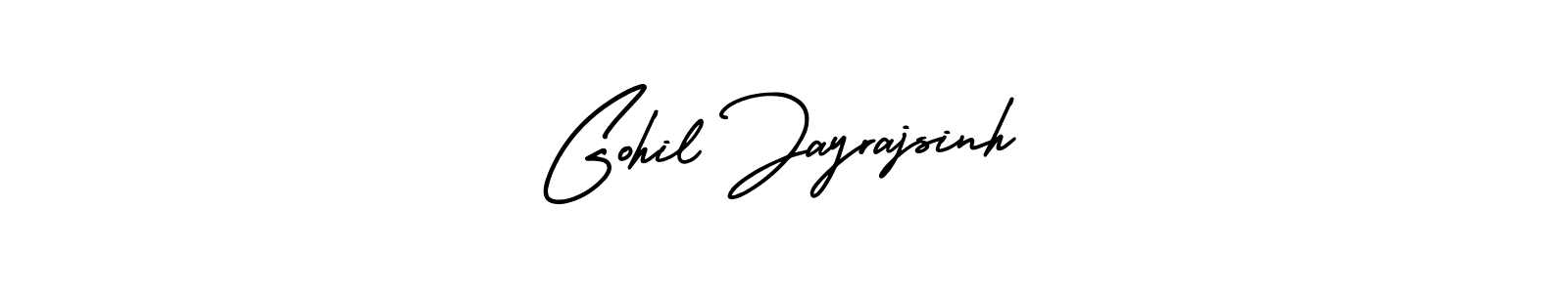 You should practise on your own different ways (AmerikaSignatureDemo-Regular) to write your name (Gohil Jayrajsinh) in signature. don't let someone else do it for you. Gohil Jayrajsinh signature style 3 images and pictures png