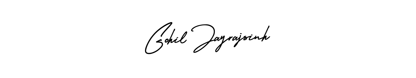 You should practise on your own different ways (AmerikaSignatureDemo-Regular) to write your name (Gohil Jayrajsinh) in signature. don't let someone else do it for you. Gohil Jayrajsinh signature style 3 images and pictures png