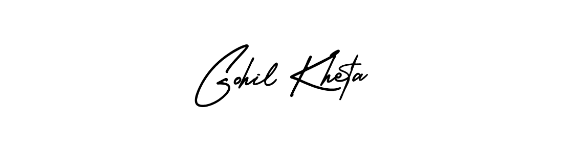 Create a beautiful signature design for name Gohil Kheta. With this signature (AmerikaSignatureDemo-Regular) fonts, you can make a handwritten signature for free. Gohil Kheta signature style 3 images and pictures png