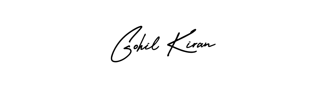 How to make Gohil Kiran signature? AmerikaSignatureDemo-Regular is a professional autograph style. Create handwritten signature for Gohil Kiran name. Gohil Kiran signature style 3 images and pictures png