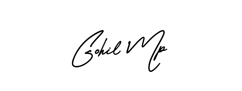 How to make Gohil Mp name signature. Use AmerikaSignatureDemo-Regular style for creating short signs online. This is the latest handwritten sign. Gohil Mp signature style 3 images and pictures png