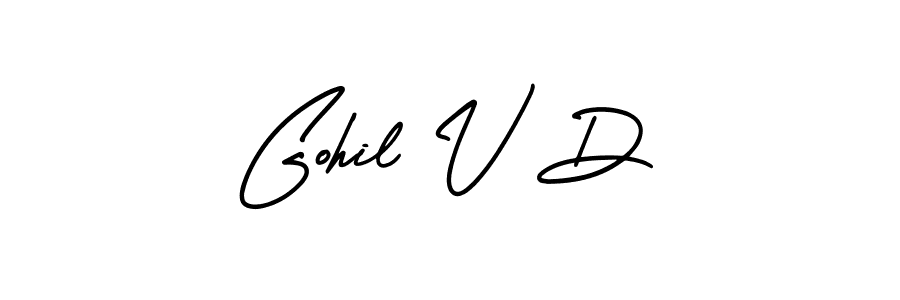 Best and Professional Signature Style for Gohil V D. AmerikaSignatureDemo-Regular Best Signature Style Collection. Gohil V D signature style 3 images and pictures png