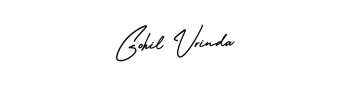 Design your own signature with our free online signature maker. With this signature software, you can create a handwritten (AmerikaSignatureDemo-Regular) signature for name Gohil Vrinda. Gohil Vrinda signature style 3 images and pictures png