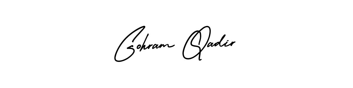 Similarly AmerikaSignatureDemo-Regular is the best handwritten signature design. Signature creator online .You can use it as an online autograph creator for name Gohram Qadir. Gohram Qadir signature style 3 images and pictures png