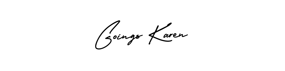 Best and Professional Signature Style for Goings Karen. AmerikaSignatureDemo-Regular Best Signature Style Collection. Goings Karen signature style 3 images and pictures png