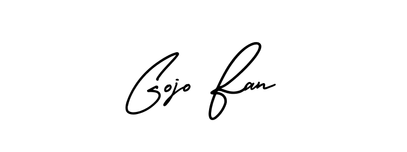It looks lik you need a new signature style for name Gojo Fan. Design unique handwritten (AmerikaSignatureDemo-Regular) signature with our free signature maker in just a few clicks. Gojo Fan signature style 3 images and pictures png