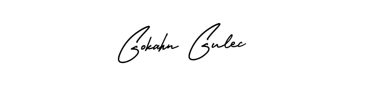 Gokahn Gulec stylish signature style. Best Handwritten Sign (AmerikaSignatureDemo-Regular) for my name. Handwritten Signature Collection Ideas for my name Gokahn Gulec. Gokahn Gulec signature style 3 images and pictures png