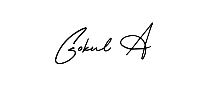 if you are searching for the best signature style for your name Gokul A. so please give up your signature search. here we have designed multiple signature styles  using AmerikaSignatureDemo-Regular. Gokul A signature style 3 images and pictures png