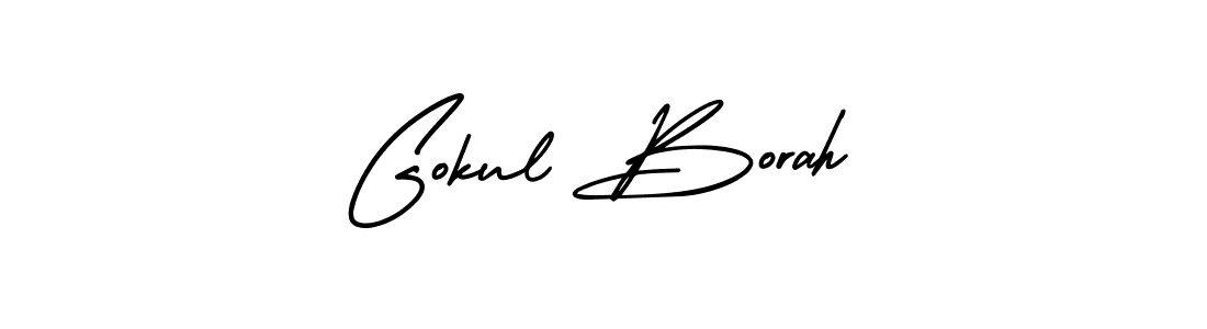 This is the best signature style for the Gokul Borah name. Also you like these signature font (AmerikaSignatureDemo-Regular). Mix name signature. Gokul Borah signature style 3 images and pictures png