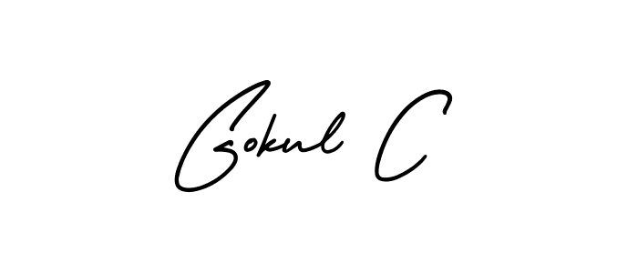 if you are searching for the best signature style for your name Gokul C. so please give up your signature search. here we have designed multiple signature styles  using AmerikaSignatureDemo-Regular. Gokul C signature style 3 images and pictures png