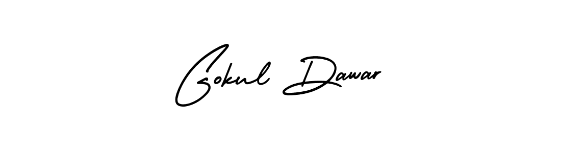 This is the best signature style for the Gokul Dawar name. Also you like these signature font (AmerikaSignatureDemo-Regular). Mix name signature. Gokul Dawar signature style 3 images and pictures png