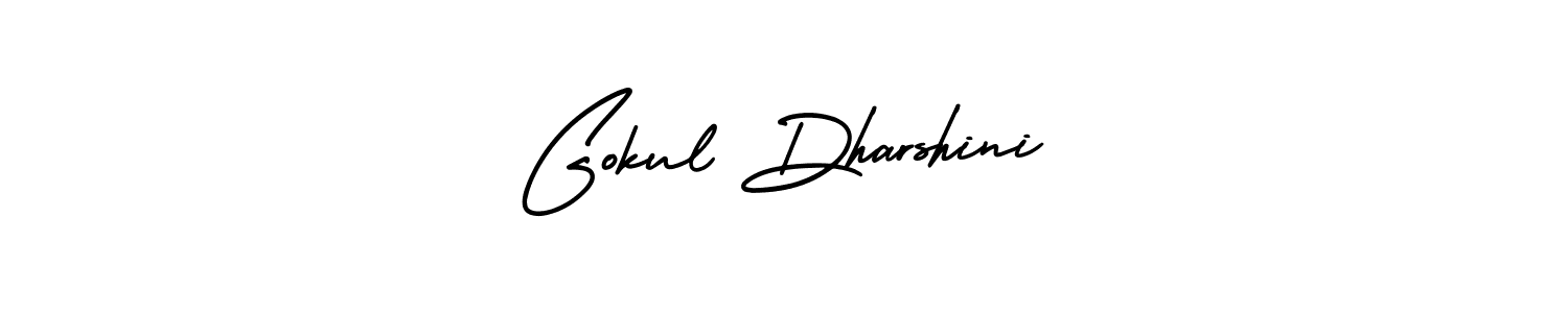 How to make Gokul Dharshini name signature. Use AmerikaSignatureDemo-Regular style for creating short signs online. This is the latest handwritten sign. Gokul Dharshini signature style 3 images and pictures png
