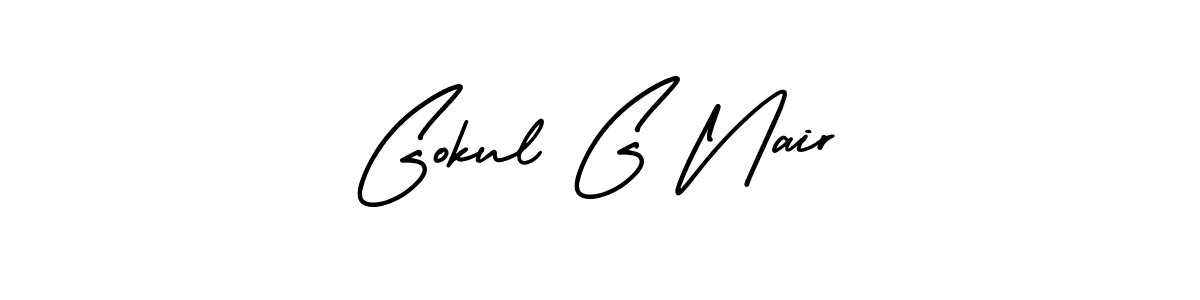 Use a signature maker to create a handwritten signature online. With this signature software, you can design (AmerikaSignatureDemo-Regular) your own signature for name Gokul G Nair. Gokul G Nair signature style 3 images and pictures png