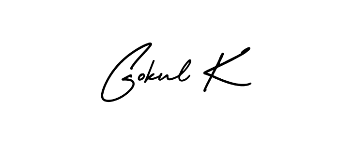 Once you've used our free online signature maker to create your best signature AmerikaSignatureDemo-Regular style, it's time to enjoy all of the benefits that Gokul K name signing documents. Gokul K signature style 3 images and pictures png
