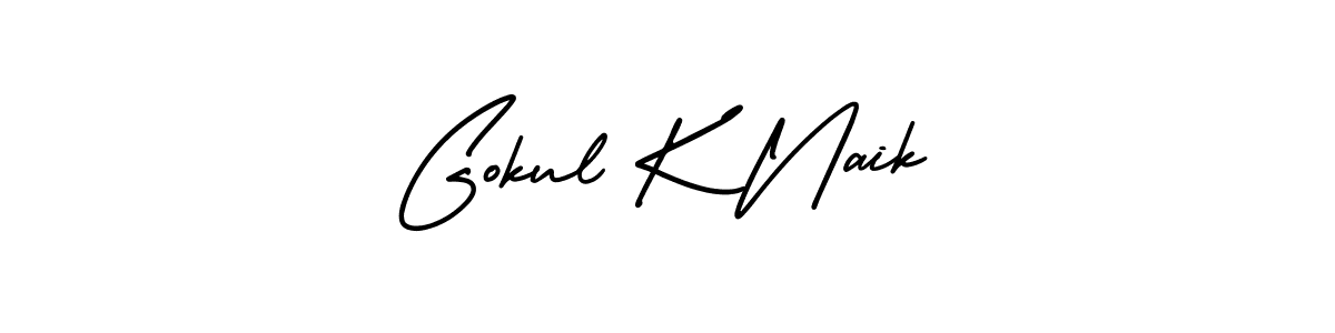 Similarly AmerikaSignatureDemo-Regular is the best handwritten signature design. Signature creator online .You can use it as an online autograph creator for name Gokul K Naik. Gokul K Naik signature style 3 images and pictures png