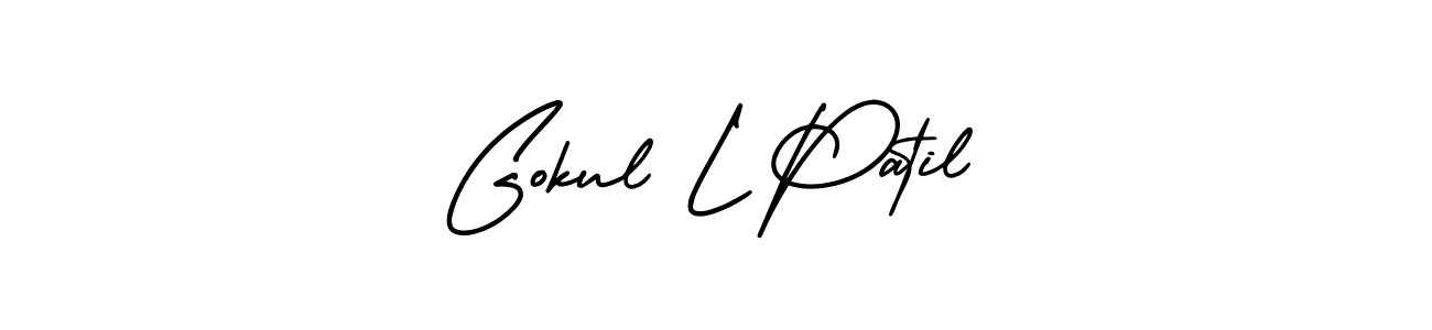 AmerikaSignatureDemo-Regular is a professional signature style that is perfect for those who want to add a touch of class to their signature. It is also a great choice for those who want to make their signature more unique. Get Gokul L Patil name to fancy signature for free. Gokul L Patil signature style 3 images and pictures png