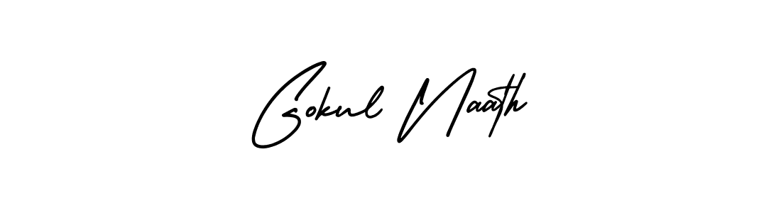 Create a beautiful signature design for name Gokul Naath. With this signature (AmerikaSignatureDemo-Regular) fonts, you can make a handwritten signature for free. Gokul Naath signature style 3 images and pictures png
