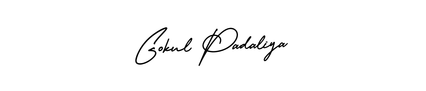 Also You can easily find your signature by using the search form. We will create Gokul Padaliya name handwritten signature images for you free of cost using AmerikaSignatureDemo-Regular sign style. Gokul Padaliya signature style 3 images and pictures png